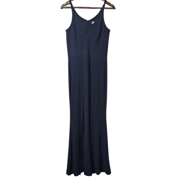 Dress the Population “Iris” Crepe Maxi Gown – Navy Blue, Size M - Picture 2 of 8